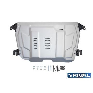 Защита картера и КПП Rival для 1,8 МКПП/2,0/2,4/2,5/3,5 алюминий 4 мм для Lexus ES/RX/Lifan Murman/Toyota Camry/Highlander 2006-