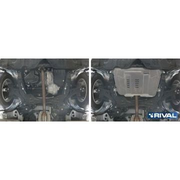 Защита картера и КПП Rival для 1,8 МКПП/2,0/2,4/2,5/3,5 алюминий 4 мм для Lexus ES/RX/Lifan Murman/Toyota Camry/Highlander 2006-