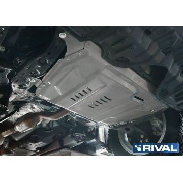 Защита картера + КПП алюминий 4 мм RIVAL для Lexus ES, V - 2.5; 3.5; Увеличенная 2012-2015/Lexus ES, V - 2.5; 3.5; Увеличенная 2015-2018/Lexus RX 270/350, V - все; Увеличенная 2008-2015/Lexus RX 350/200t/450h, V - все; Увеличенная 2015-/Lifan Murman, V - 1.8; МКПП; Увеличенная 2017-/Toyota Camry, V - 2.0, 2.5, 3.5; Увеличенная 2011-2014/Toyota Camry, V - 2.0, 2.5, 3.5; Увеличенная 2014-2018/Toyota Camry, V - 2.4; 3.5; Увеличенная 2006-2011/Toyota Highlander, V - 3.5; Увеличенная 2010-2014/Toyota Highlander, V - 3.5; Увеличенная 2014-2017/Toyota Highlander, V - 3.5; Увеличенная 2017-2020/Toyota Venza, V - 2.7; Увеличенная 2013-2016