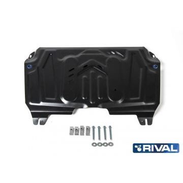 Защита картера + КПП Rival сталь 2 мм для Toyota Highlander, V - 3.5; Увеличенная 2017-