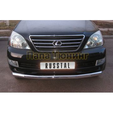 Защита переднего бампера d76 РусСталь для Lexus GX-470 2002-2009