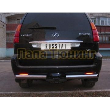 Защита заднего бампера d76 РусСталь для Lexus GX-470 2002-2009