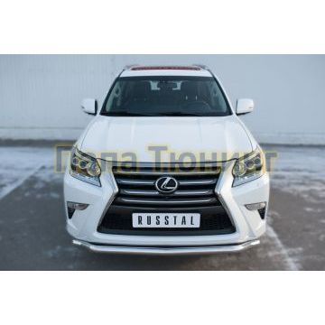 Защита переднего бампера волна d57 РусСталь для Lexus GX-460 2014-