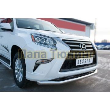 Защита переднего бампера d57 РусСталь для Lexus GX-460 2014-