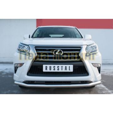 Защита переднего бампера d57 РусСталь для Lexus GX-460 2014-