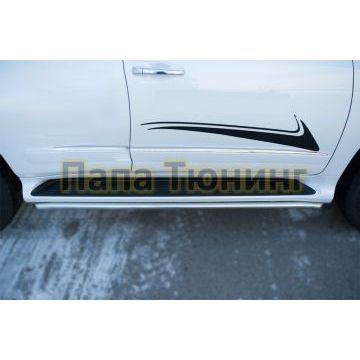 Защита штатных порогов d42 РусСталь для Lexus GX-460 2014-