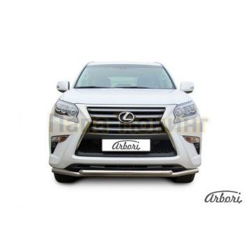 Защита передняя двойная 57-57 мм Slitkoff для Lexus GX-460 2014-