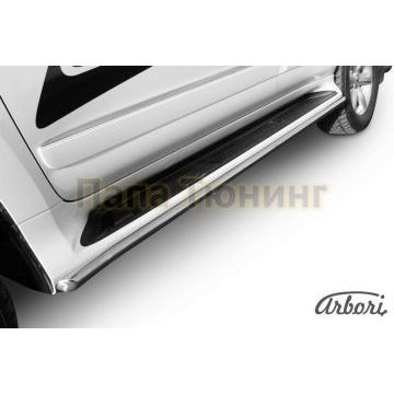 Защита штатных порогов труба 42 мм Slitkoff для Lexus GX-460 2014-