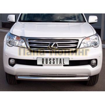 Защита переднего бампера d76 РусСталь для Lexus GX-460 2010-2013