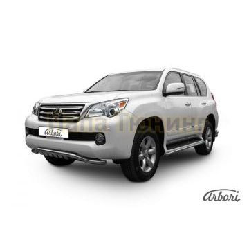 Защита передняя волна с накладками 57 мм Slitkoff для Lexus GX-460 2010-2013