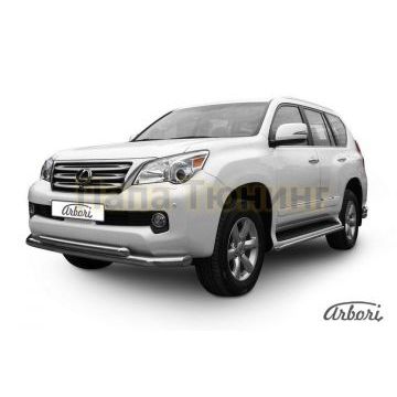 Защита передняя двойная 76-57 мм Slitkoff для Lexus GX-460 2010-2013