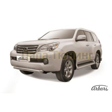 Защита передняя короткая 76 мм Slitkoff для Lexus GX-460 2010-2013