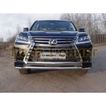 Защита переднего бампера 60 мм ТСС для Lexus LX-570/450d 2015-