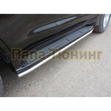 Защита штатных порогов 42 мм ТСС для Lexus LX-570/450d 2015-