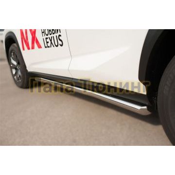 Пороги труба d57 вариант 1 РусСталь для Lexus NX-200/200t/300h 2014-