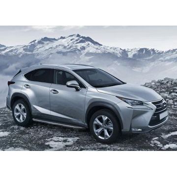 Пороги алюминиевые Rival Premium для Lexus NX-200/200t/300h 2014-2017