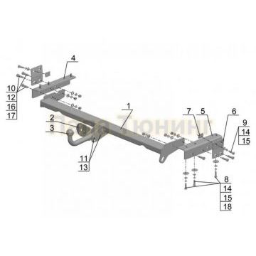 Фаркоп Avtos для Lexus RX-300 1997-2003