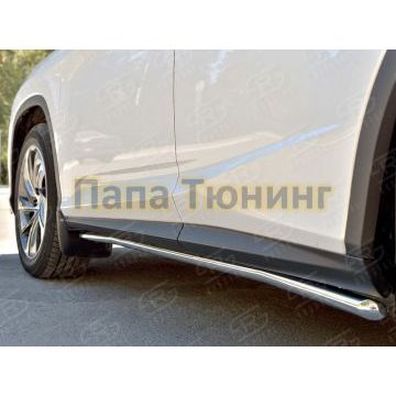Пороги труба d42 вариант 1 РусСталь для Lexus RX-200t/350/450h 2015-