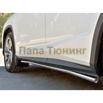 Пороги труба d42 вариант 3 РусСталь для Lexus RX-200t/350/450h 2015-