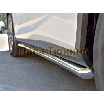 Пороги труба d57 вариант 1 РусСталь для Lexus RX-200t/350/450h 2015-