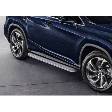 Пороги с площадкой нержавеющий лист 57 мм Rival для Lexus RX-200t/350/450h 2015-