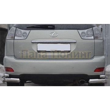 Защита задняя двойные уголки d76-d42 для авто с пневмоподвеской РусСталь для Lexus RX-300/330/350 2003-2008 Защита задняя двойные уголки d76-d42 для авто с пневмоподвеской РусСталь для Lexus RX-300/330/350 2003-2008