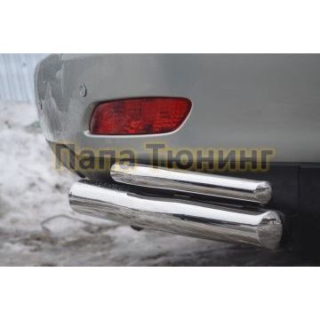 Защита задняя двойные уголки d76-d42 РусСталь для Lexus RX-300/330/350 2003-2008