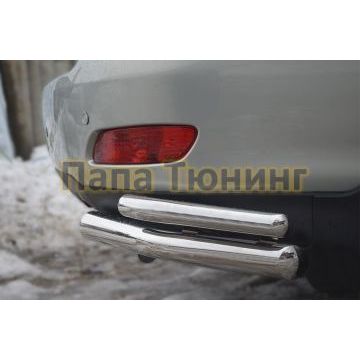Защита задняя двойные уголки d57-d42 РусСталь для Lexus RX-300/330/350 2003-2008