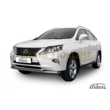 Защита передняя двойная 57-57 мм Slitkoff для Lexus RX-270/350 2012-2015