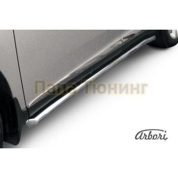 Защита штатных порогов труба с загибами 57 мм Slitkoff для Lexus RX-270/350 2012-2015