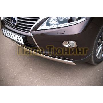 Защита передняя овальная 75х42 мм РусСталь для Lexus RX270/350/450 2009-2015