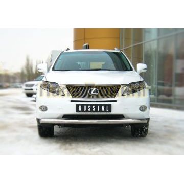 Защита переднего бампера d76 дуга РусСталь для Lexus RX270/350/450 2009-2015