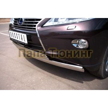 Защита передняя овальная двойная 75х42 мм РусСталь для Lexus RX270/350/450 2009-2015