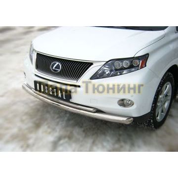 Защита передняя двойная d76-d42 РусСталь для Lexus RX270/350/450 2009-2015