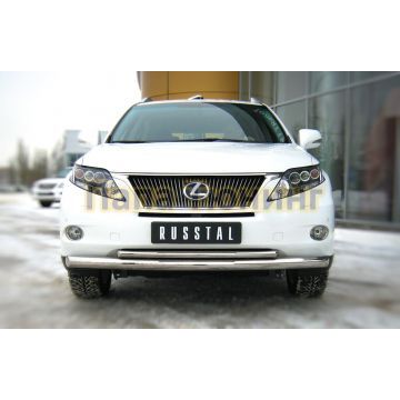 Защита передняя двойная d76-d42 РусСталь для Lexus RX270/350/450 2009-2015