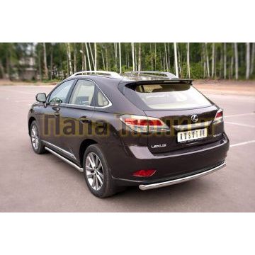 Защита заднего бампера d57 дуга РусСталь для Lexus RX270/350/450 2009-2015