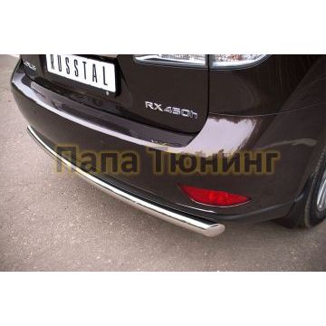 Защита заднего бампера d57 дуга РусСталь для Lexus RX270/350/450 2009-2015