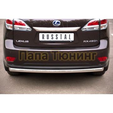 Защита заднего бампера d57 дуга РусСталь для Lexus RX270/350/450 2009-2015