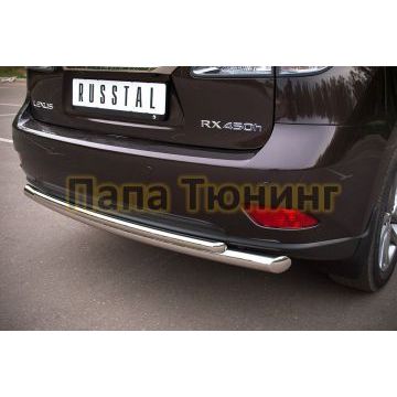 Защита заднего бампера двойная d57-d42 РусСталь для Lexus RX270/350/450 2009-2015
