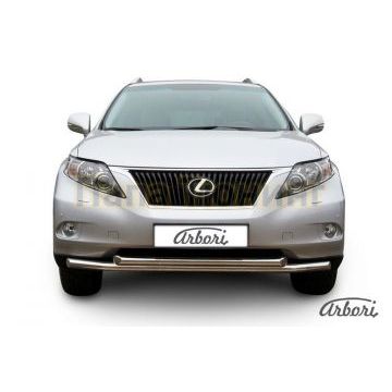 Защита передняя двойная 57-57 мм Slitkoff для Lexus RX-350 2009-2012 Защита передняя двойная 57-57 мм Slitkoff для Lexus RX-350 2009-2012