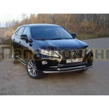 Защита передняя двойная 60-60 мм ТСС для Lexus RX-350 2012-2015