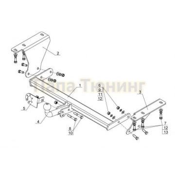 Фаркоп Avtos для Lifan Cebrium 2014-2018