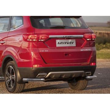 Защита задняя двойные уголки 57-42 мм Rival для Lifan MyWay 2016-