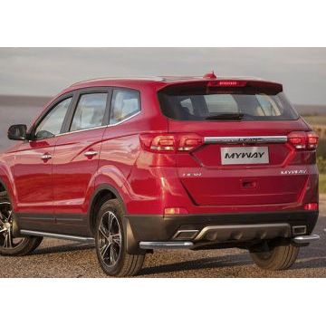 Защита задняя двойные уголки 57-42 мм Rival для Lifan MyWay 2016-