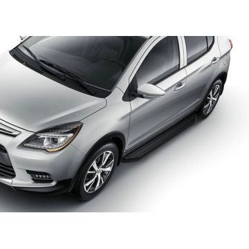 Пороги алюминиевые Rival Black-Premium для Lifan X-50 2015-