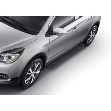 Пороги алюминиевые Rival Black Start для Lifan X-50 2015-