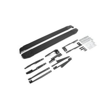 Пороги алюминиевые Rival Black Start для Lifan X-50 2015-