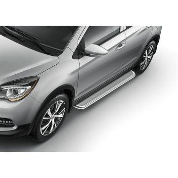 Пороги с площадкой нержавеющий лист 57 мм Rival для Lifan X-50 2015-