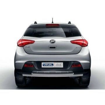 Защита заднего бампера двойная 42-42 мм Rival для Lifan X-50 2015-