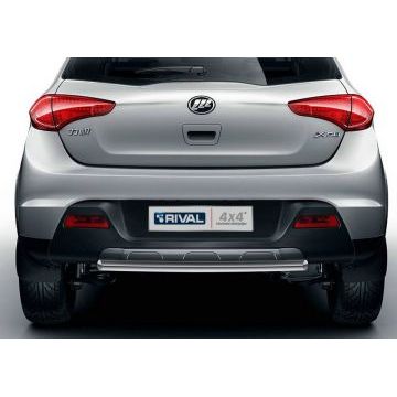 Защита заднего бампера короткая 42 мм Rival для Lifan X-50 2015-